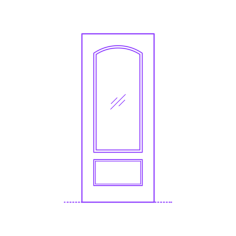 Buildings Exterior Doors Lite Entry Door 2 Panels Arched Outline Svg Vector, Free Vectors File